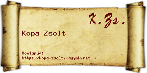 Kopa Zsolt névjegykártya